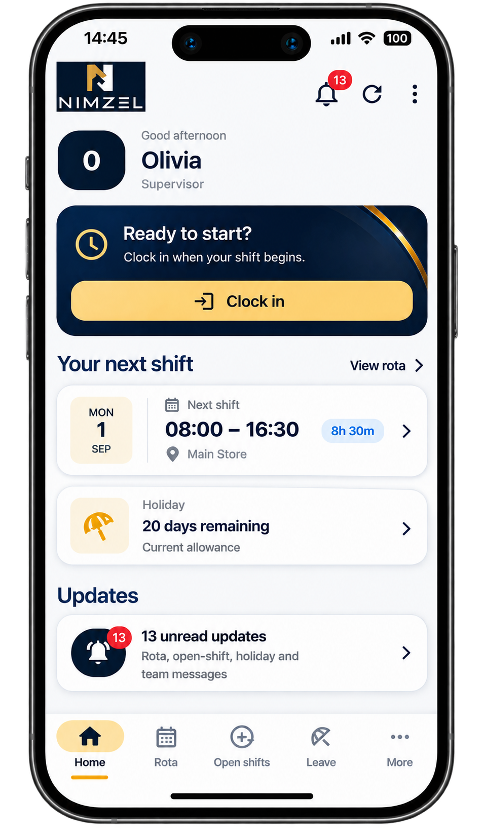 Nimzel staff app